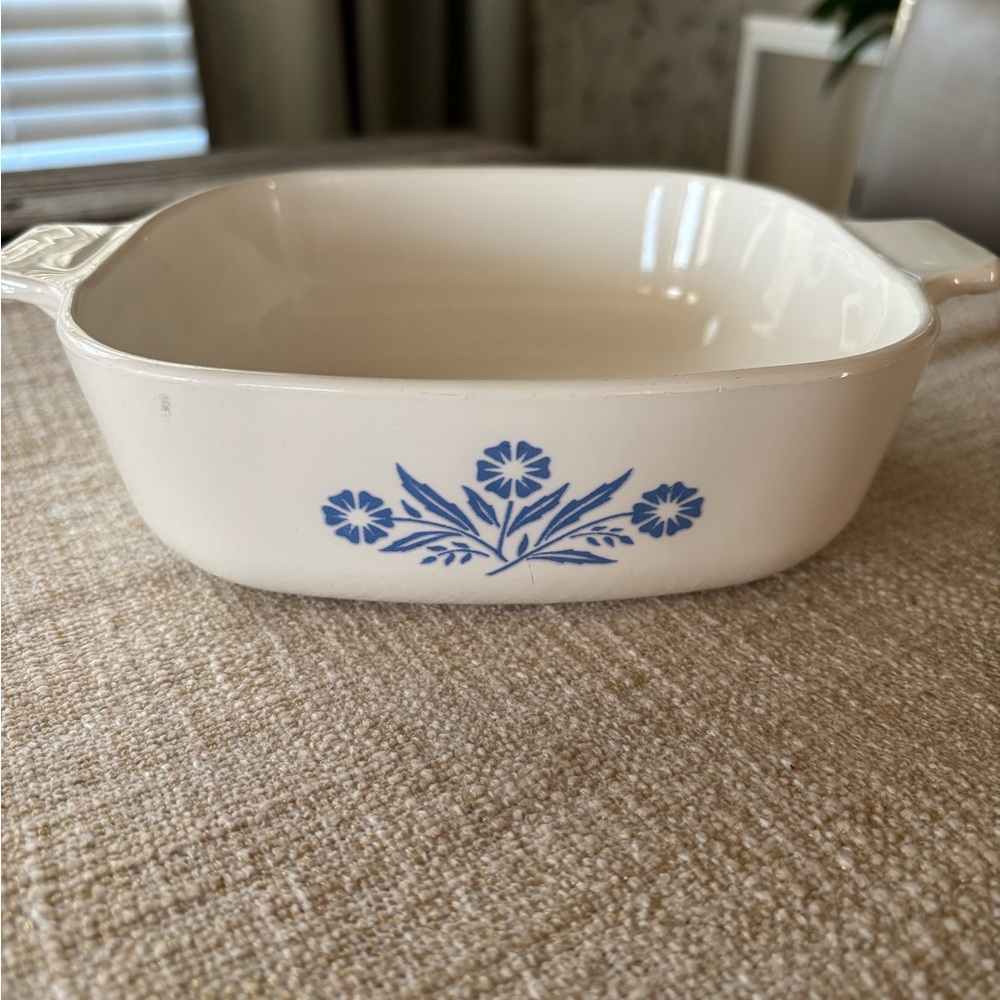 Corningware White and Blue Bakeware Dish - Picture 3 of 6